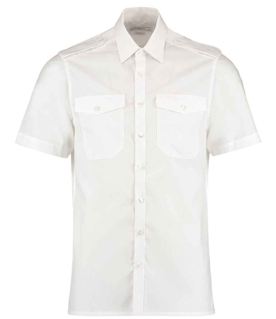 Kustom Kit - Short Sleeve Tailored Pilot Shirt-1