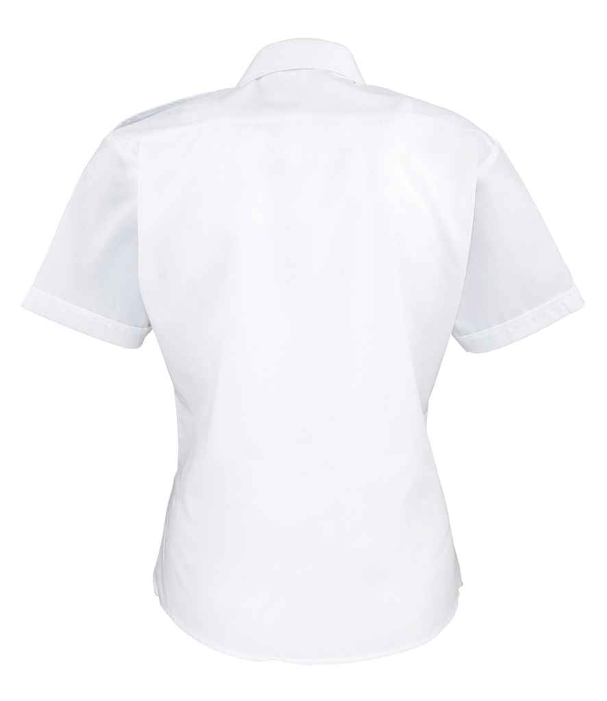 Premier - Ladies Short Sleeve Pilot Shirt-2