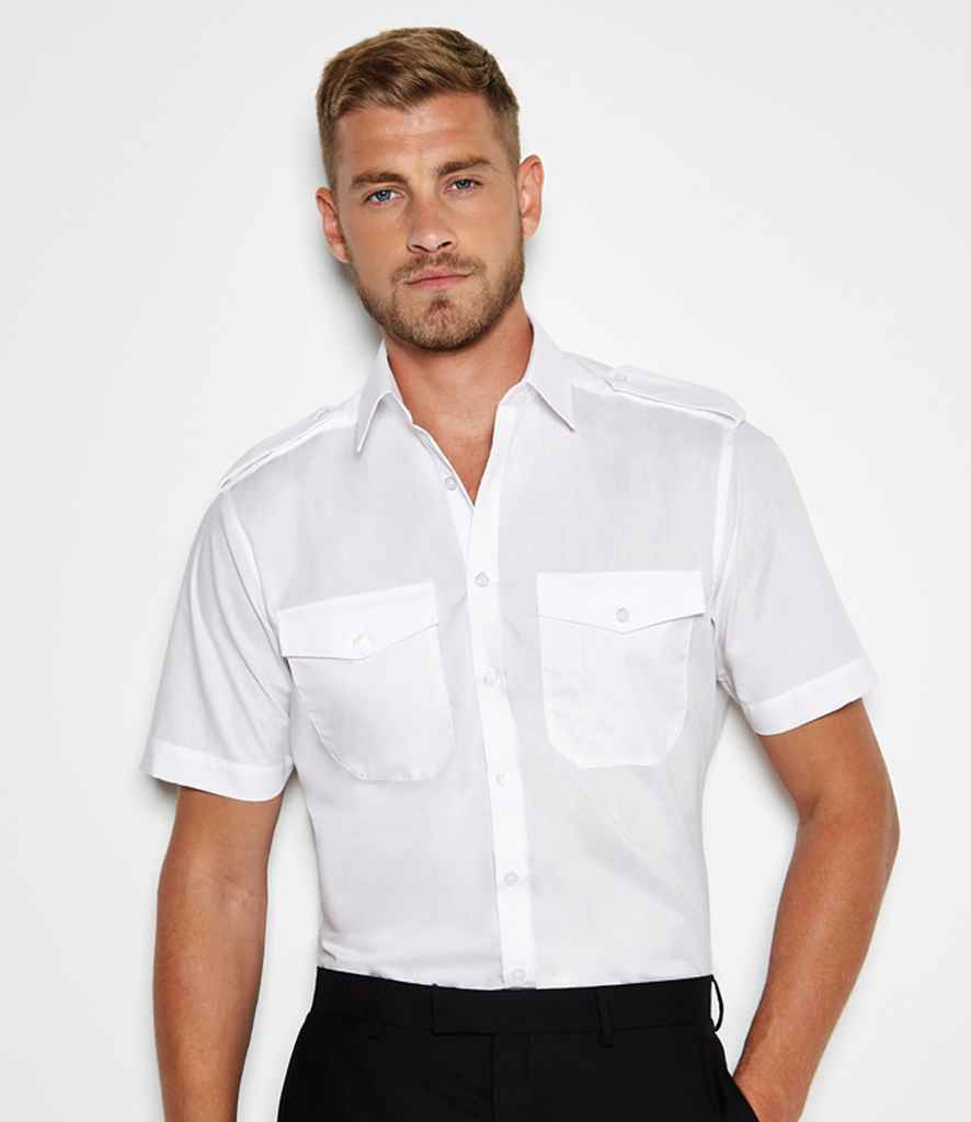 Kustom Kit - Short Sleeve Tailored Pilot Shirt-0