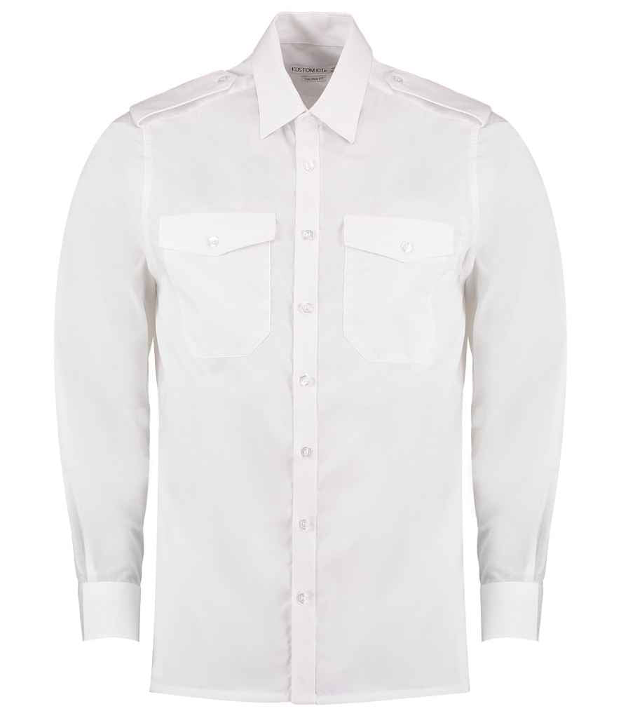 Kustom Kit - Long Sleeve Tailored Pilot Shirt-1