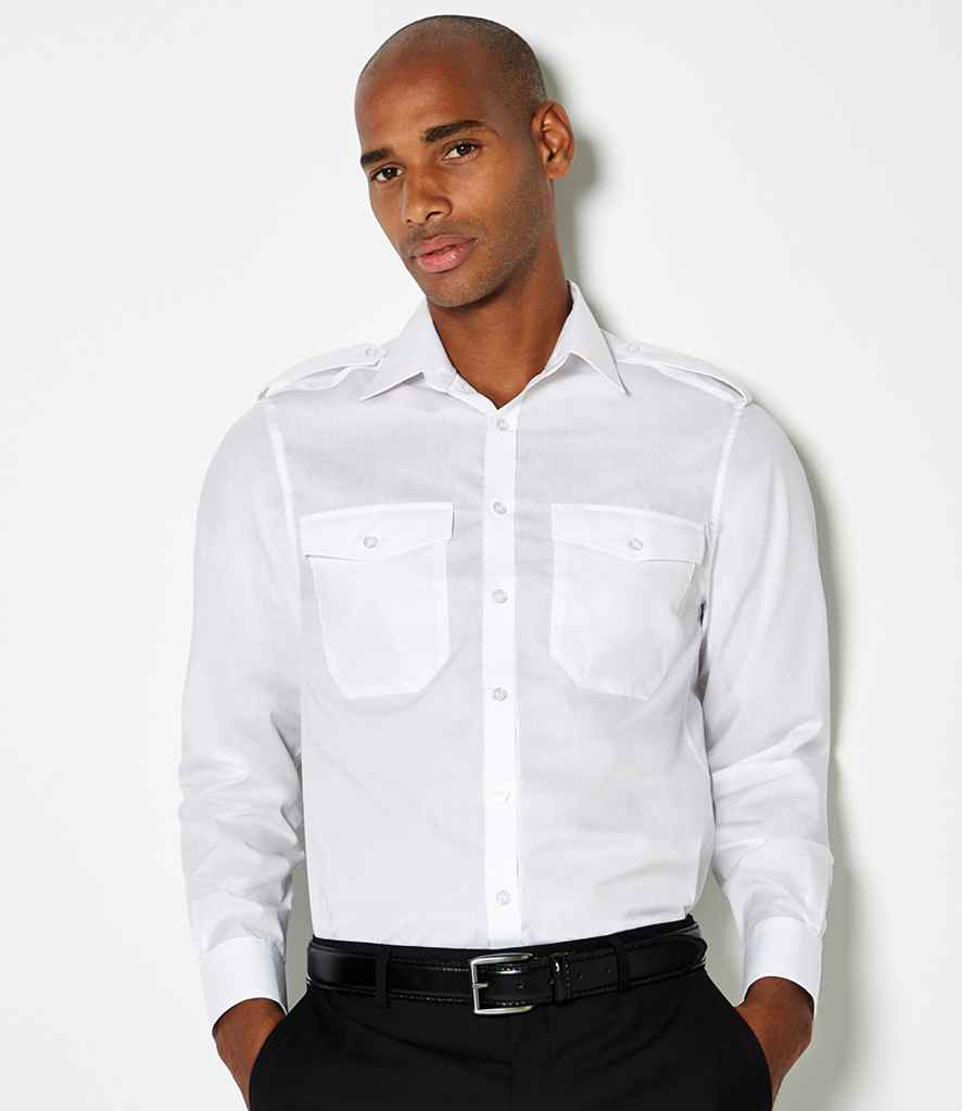Kustom Kit - Long Sleeve Tailored Pilot Shirt-0
