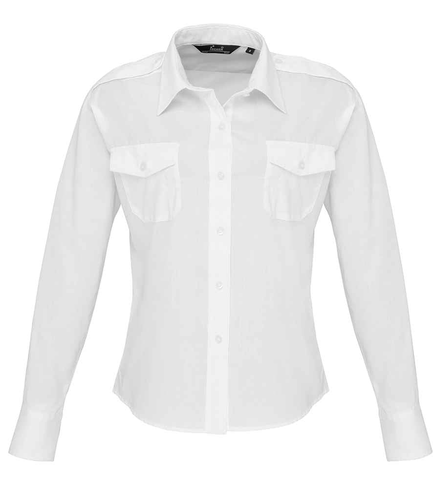Premier - Ladies Long Sleeve Pilot Shirt-1