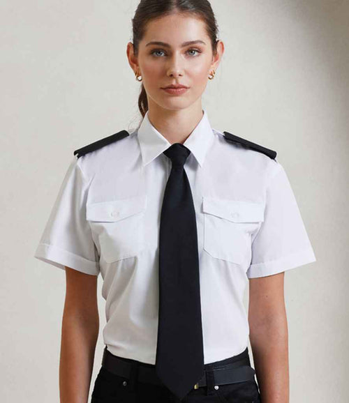 Premier - Ladies Short Sleeve Pilot Shirt-0